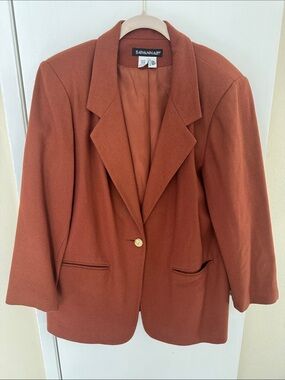 Savannah Burnt Orange Single-Button Blazer